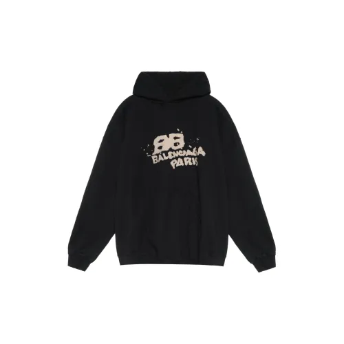 Balenciaga Large Fit Hand-Drawn BB Icon Hoodie 