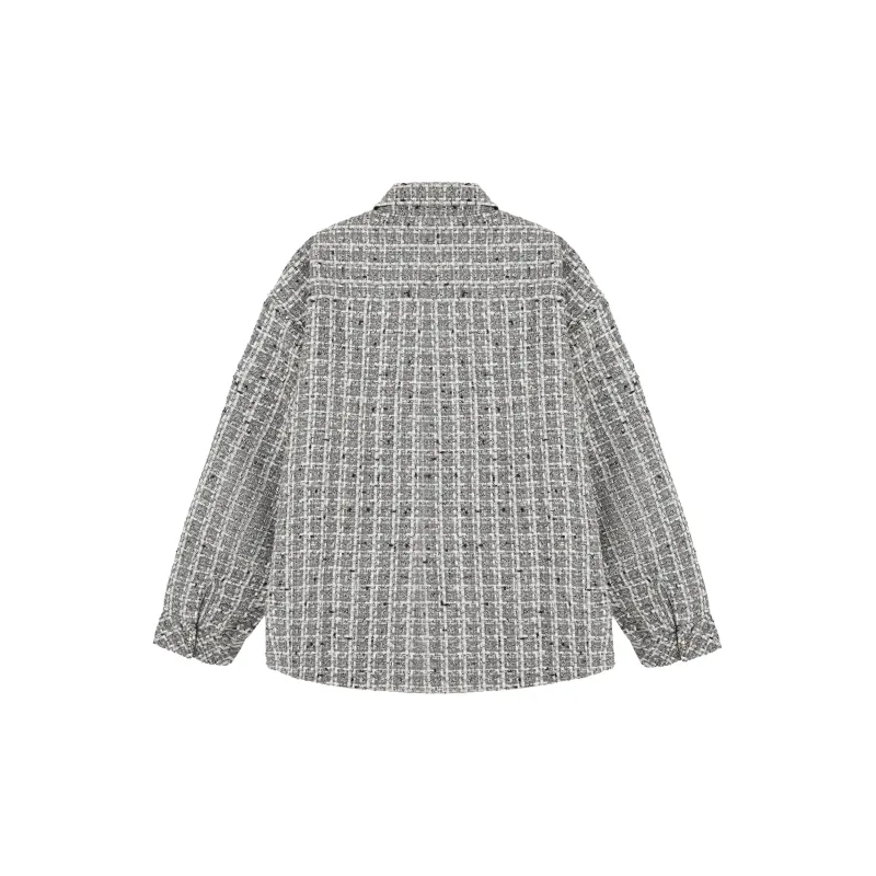 CLIMAX VISION Jackets Coats Unisex Gray White Plaid-1