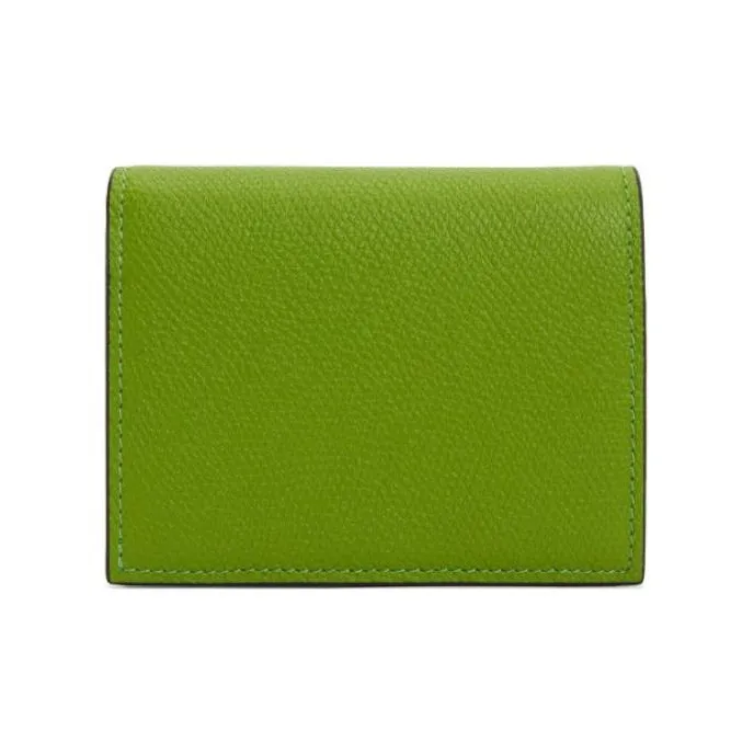 Valentino Grained Calfskin Wallet Women's Green-1