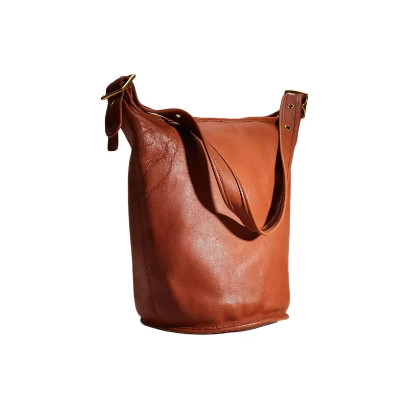 COACH Glove Tanning Bucket Bag, Handbag, Shoulder Bag Tubas Women's Brown-1