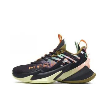 XTEP War Mastiff 2.0 Coverage Support Mid Top Basketball Shoes Men's Black Green