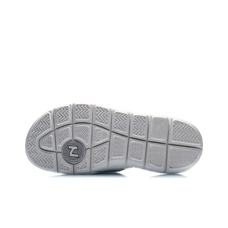 LiNing Rubber Sole Slide Slippers Men's Standard White-4