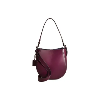 COACH Maddy Glove Tanning Crossbody Bag Shoulder Bag Large Size Women's Tin Alloy With Cranberry Accents