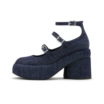 CHARLES&KEITH Small CK Gothic Lolita Style Women's Casual Shoes Chunky Heel Women's
