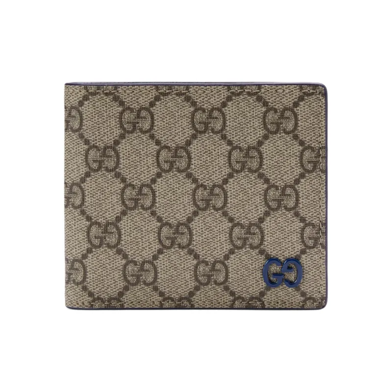 GUCCI GG Supreme Canvas Wallet Men's Beige & Ebony-0