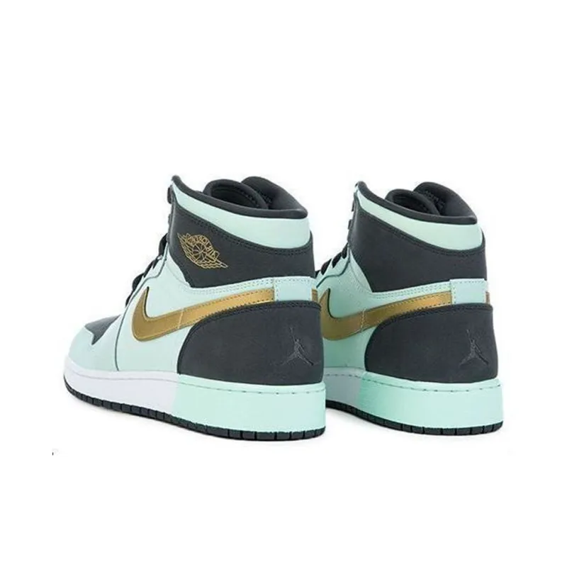 Jordan 1 Retro High GS Mint Foam Anthracite Metallic Gold-3