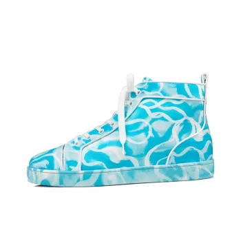 CL LUBOTING High Top Stylish Skateboarding Shoes Men's Blue White