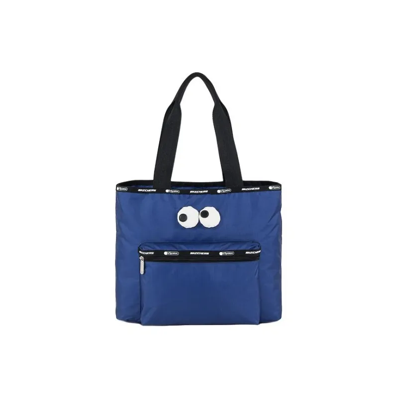 Skechers Fabric Tote Bag, Shopping Bag, Handbag, Shoulder Bag Trumpets Unisex Mazarin Blue-0