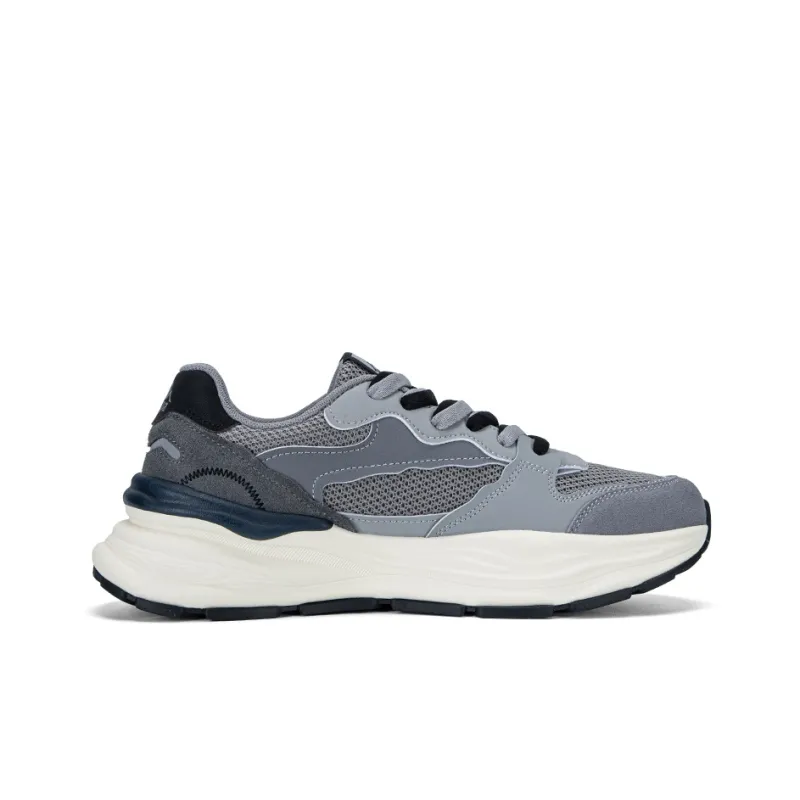 Kappa Wear-Resistant Slip-Resistant Low-Top Chunky Sneakers Men's Shark Gray/Tranquil Gray/Premium Gray-1