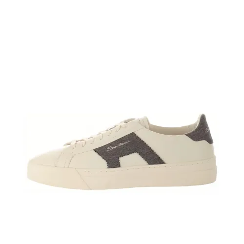 Santoni Lace-up Leather Sneakers