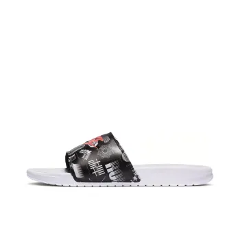 Nike Benassi Jdi Print White Black Slippers 'White Black'