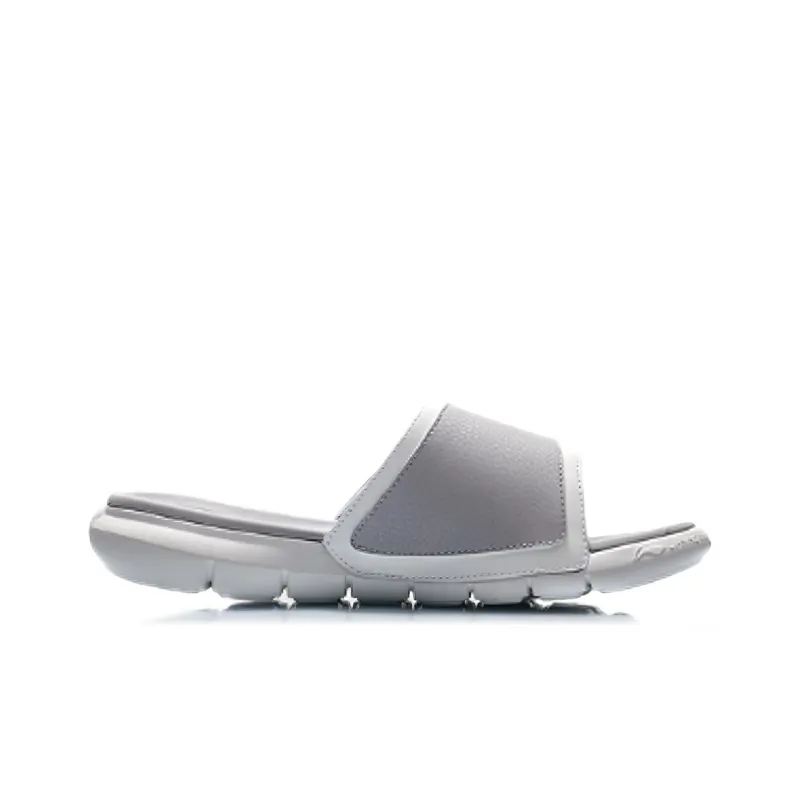 LiNing Rubber Sole Slide Slippers Men's Standard White-1