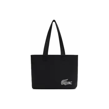 LACOSTE Fabric Tote Bag Shopping Bag Handbag Shoulder Bags Regular Women's Black