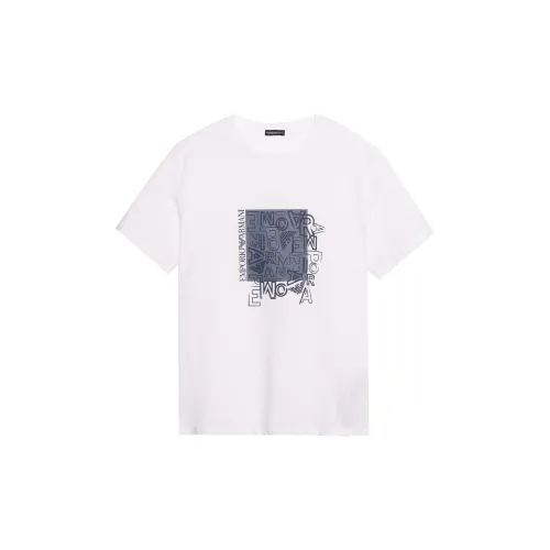 EMPORIO ARMANI T-Shirts Men White/Blue