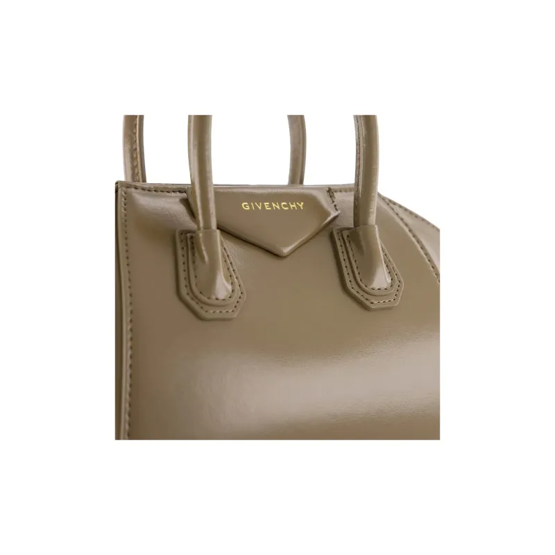 GIVENCHY Antigona Cow Leather Shoulder Bag Crossbody Bag Handbag Mini Women's Taupe-5