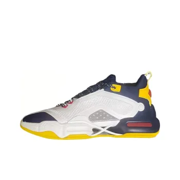 361° AG2 X Cushioning Anti Slip And Wear Resistant Coverage Support High Top Basketball Shoes Men's White Blue Yellow