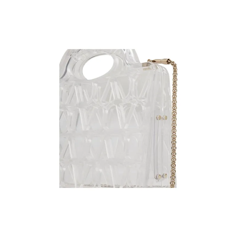Valentino Plexiglass Tote Bag Shopping Bag Handbag Shoulder Bag Mini Women's Transparent-3