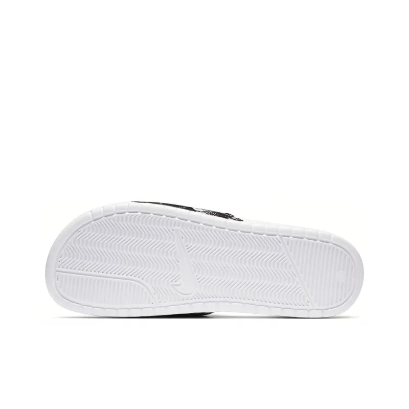 Nike Benassi Jdi Print White Black Slippers 'White Black'-4
