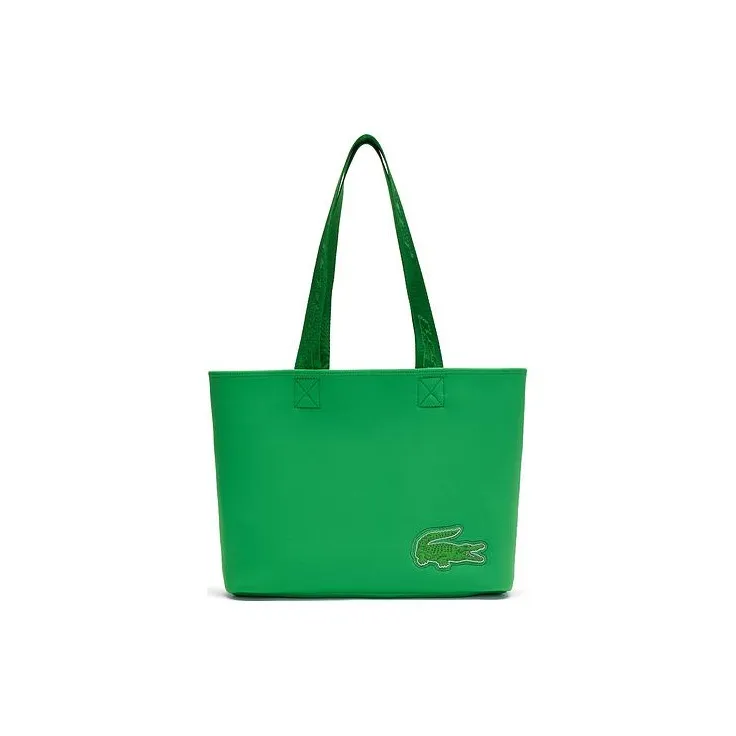 LACOSTE Fabric Tote Bag Shopping Bag Handbag Shoulder Bags Women's Green-0