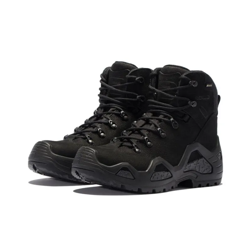 Lowa Z 6N Gtx C Cushioning, Abrasion Resistant, And Waterproof Mid Top Hiking Shoes Men's Black-2