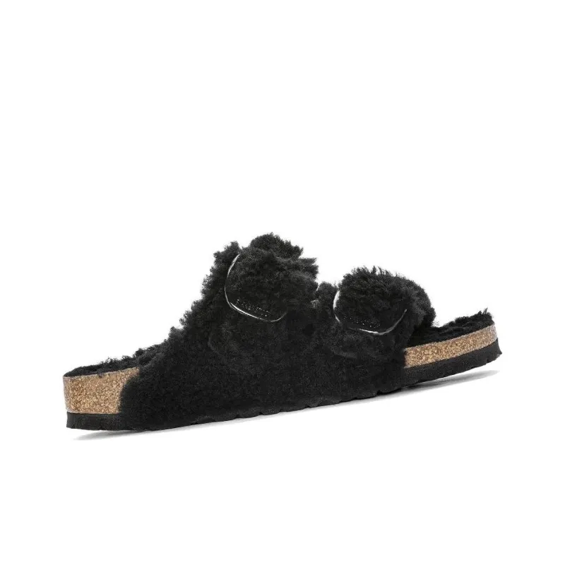 Birkenstock Arizona Big Buckle Teddy Black Women's-1