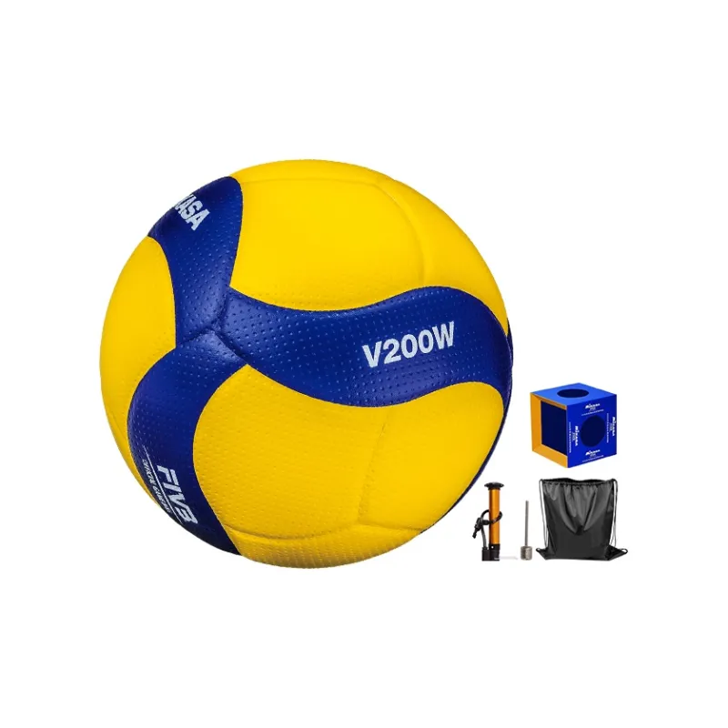 MIKASA Microfiber Leather Size 5 Ball Volleyball Unisex Yellow Blue-2