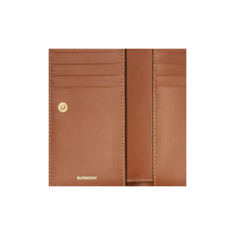 Burberry Polyurethane Wallet Medium Size Women's Archive Beige-3