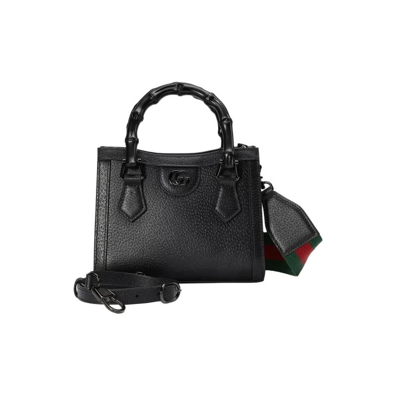 GUCCI Diana Leather Tote Bag, Shopping Bag, Shoulder Bag, Crossbody Bag, Handbag Mini Women's Black-2