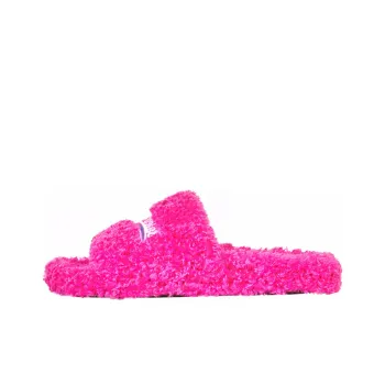 Balenciaga Furry Slides Pink Women's