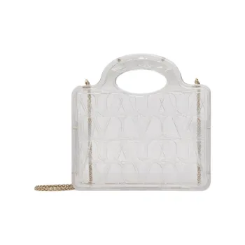 Valentino Plexiglass Tote Bag Shopping Bag Handbag Shoulder Bag Mini Women's Transparent