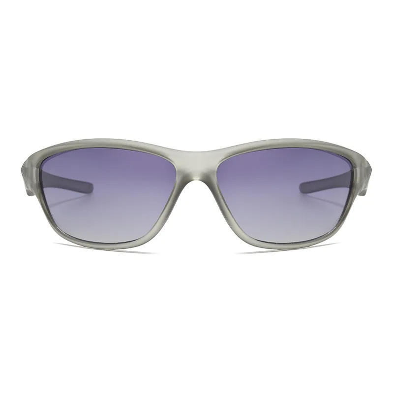 PLASTIC BRAIN PC Irregular Shape Sunglasses Unisex Black Purple-1