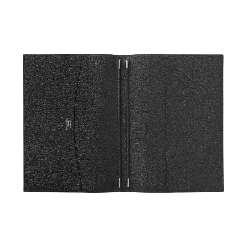 HERMES Mysore Goatskin Storage Bag Unisex 89 Noir Black-1