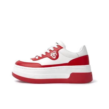 ANN ANDELMAN Arcade Blanc Low Top Height Increasing Shoes Women's Red
