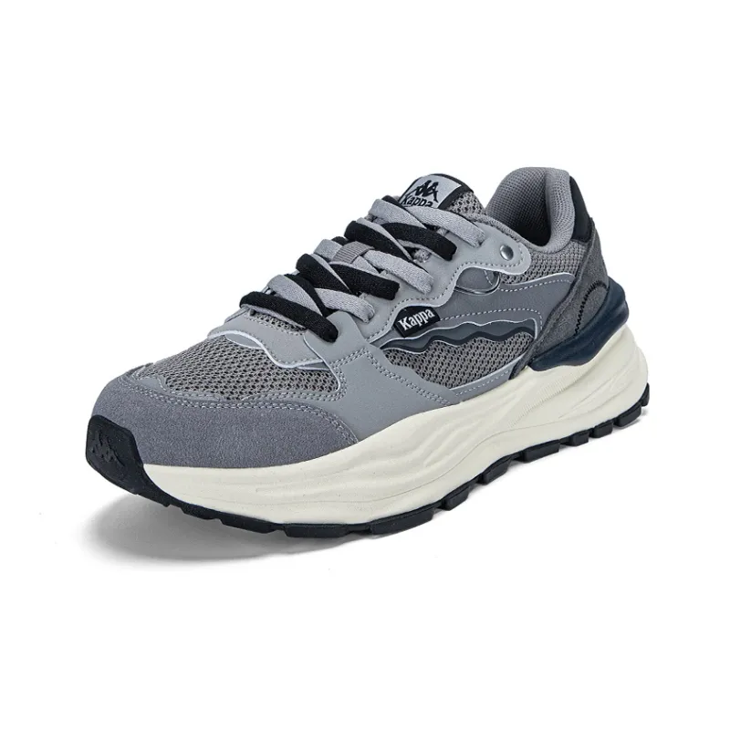 Kappa Wear-Resistant Slip-Resistant Low-Top Chunky Sneakers Men's Shark Gray/Tranquil Gray/Premium Gray-2