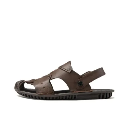 AOKANG Beach Sandals Men Brown