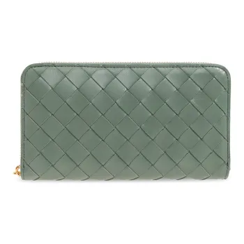 Bottega Veneta Intrecciato Zip Around Wallet