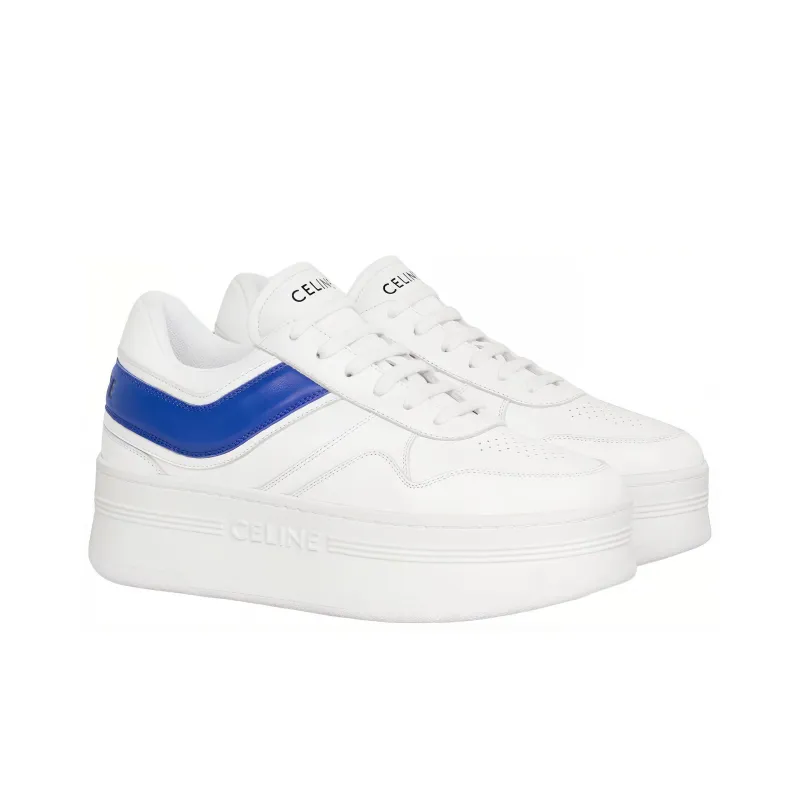 CELINE Women's Block Wedge Sneaker 'Optic White Blue'-3