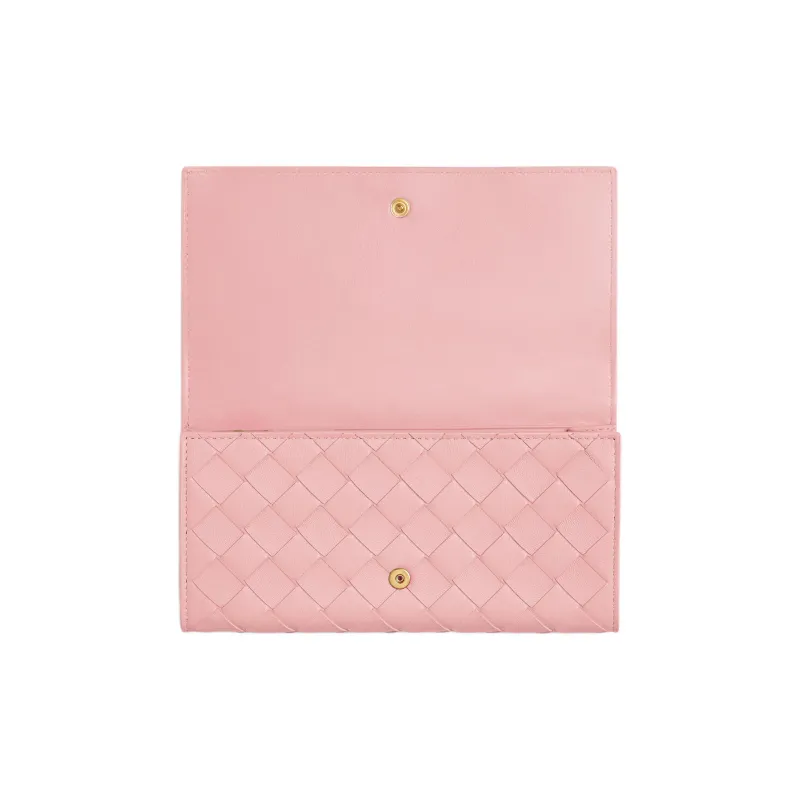 Bottega Veneta Intrecciato Large Flap Wallet-2