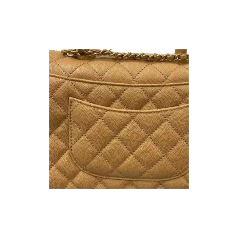 CHANEL Coco Handle Caviar Cow Leather Portable Crossbody Bag, Shoulder Bag Trumpets Women's Umber-3