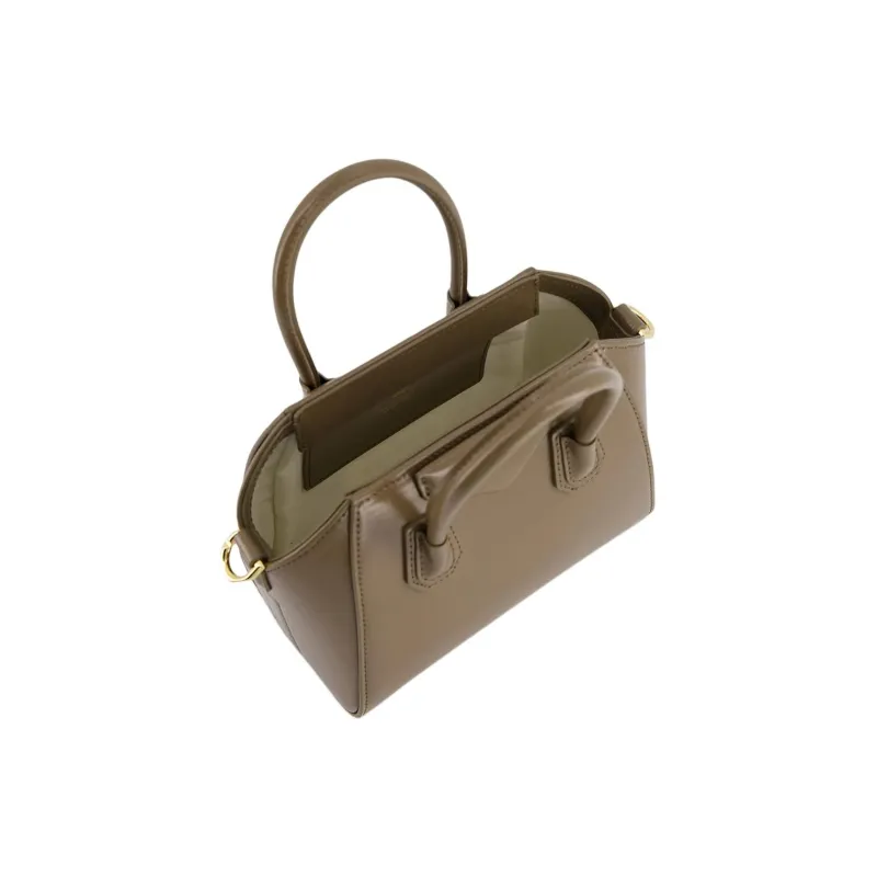 GIVENCHY Antigona Cow Leather Shoulder Bag Crossbody Bag Handbag Mini Women's Taupe-4