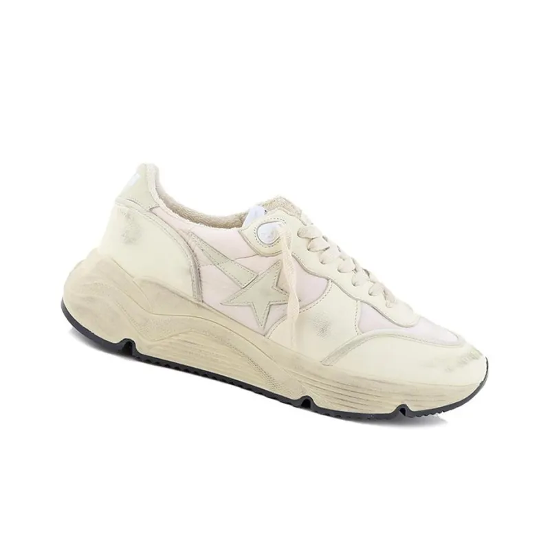 Golden Goose Running Sole Shock Absorbers Low Top Casual Shoes Women's Ecru Vintage Version-1