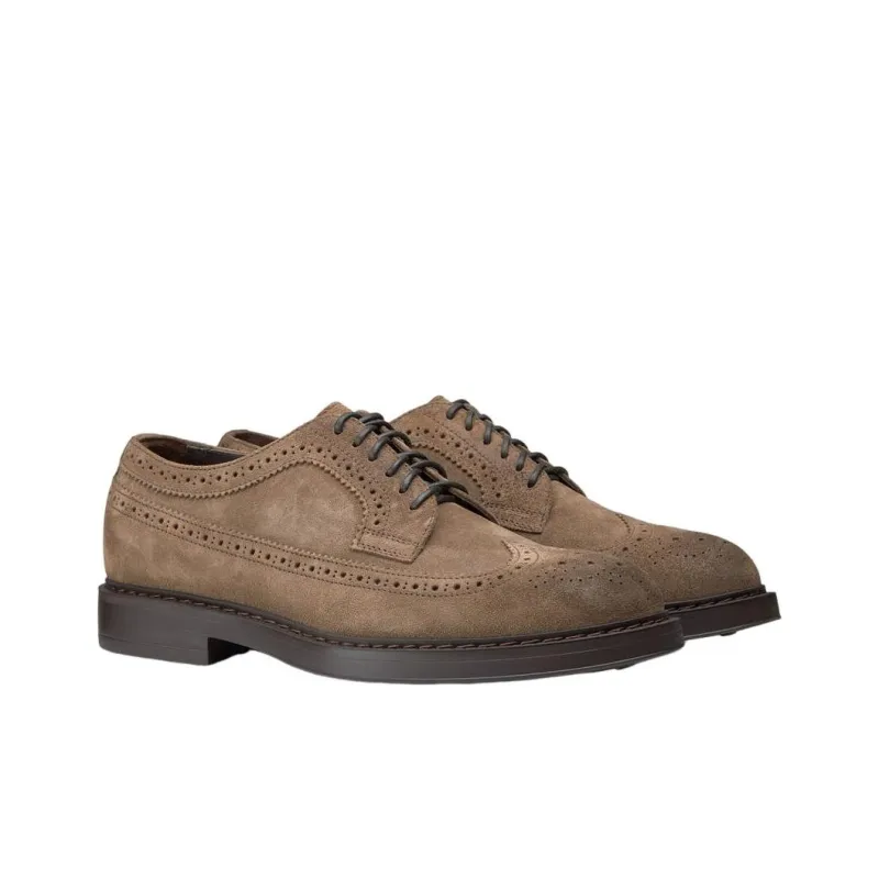 DOUCAL'S Round toe Suede Brogues-2