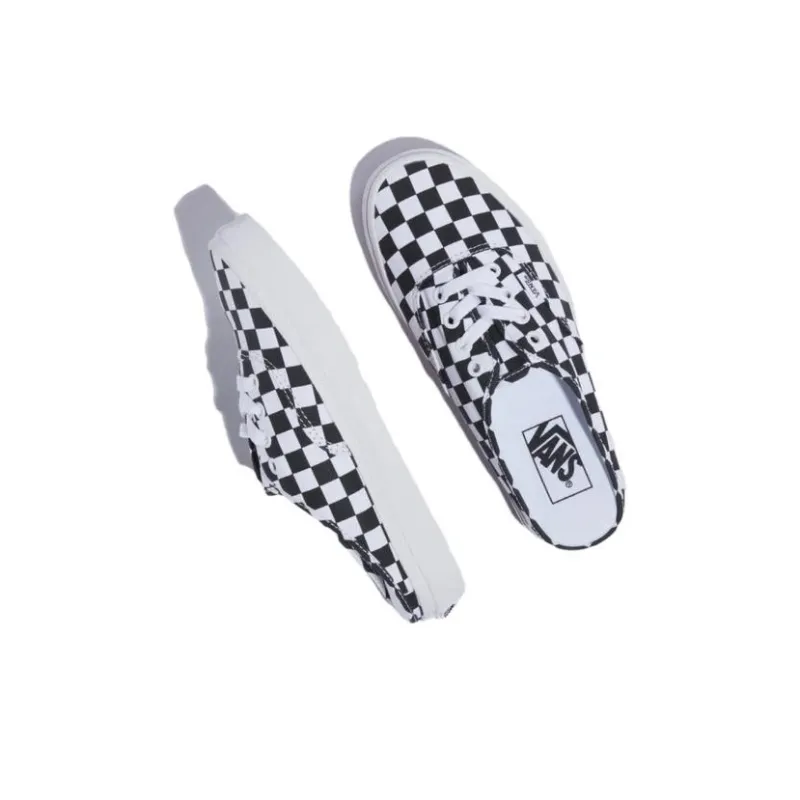 Vans Authentic Checkerboard Cushioning Lightweight Breathable Low Top Skateboard Shoes Unisex Black White Checkerboard-3