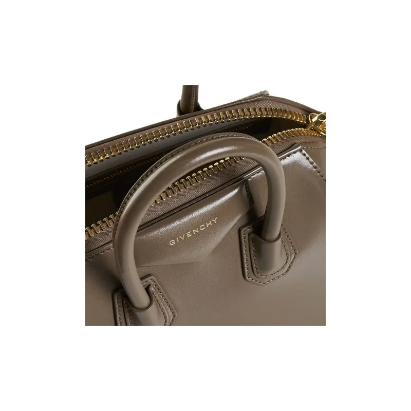 GIVENCHY Antigona Cow Leather Shoulder Bag Crossbody Bag Handbag Mini Women's Taupe-4