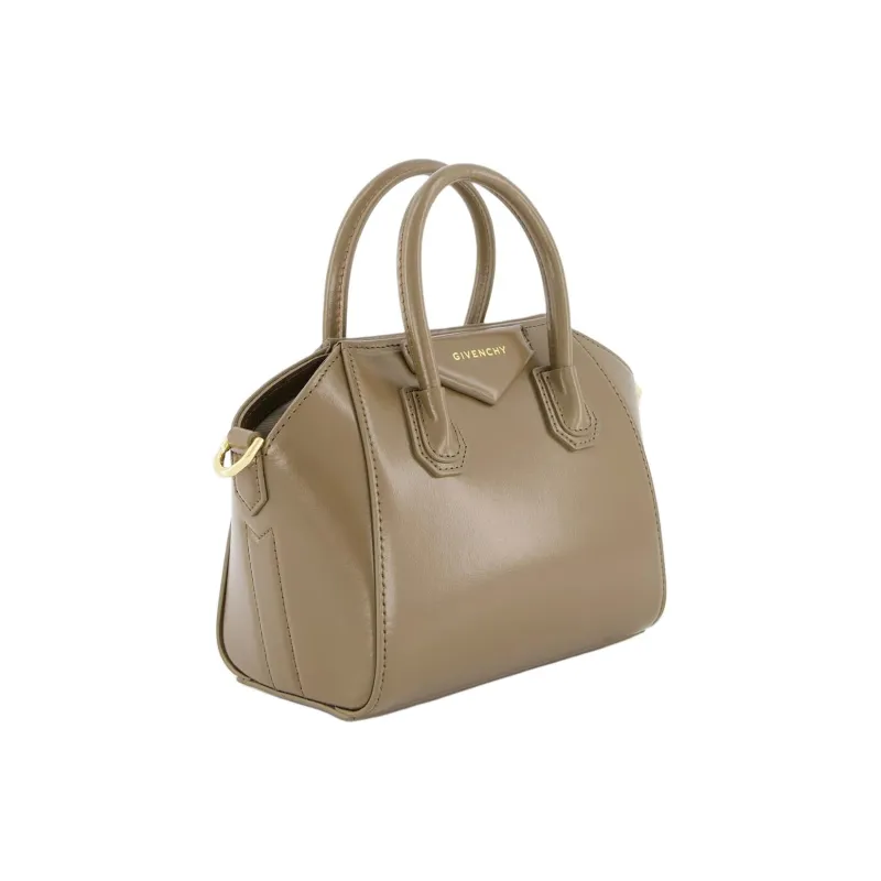 GIVENCHY Antigona Cow Leather Shoulder Bag Crossbody Bag Handbag Mini Women's Taupe-1