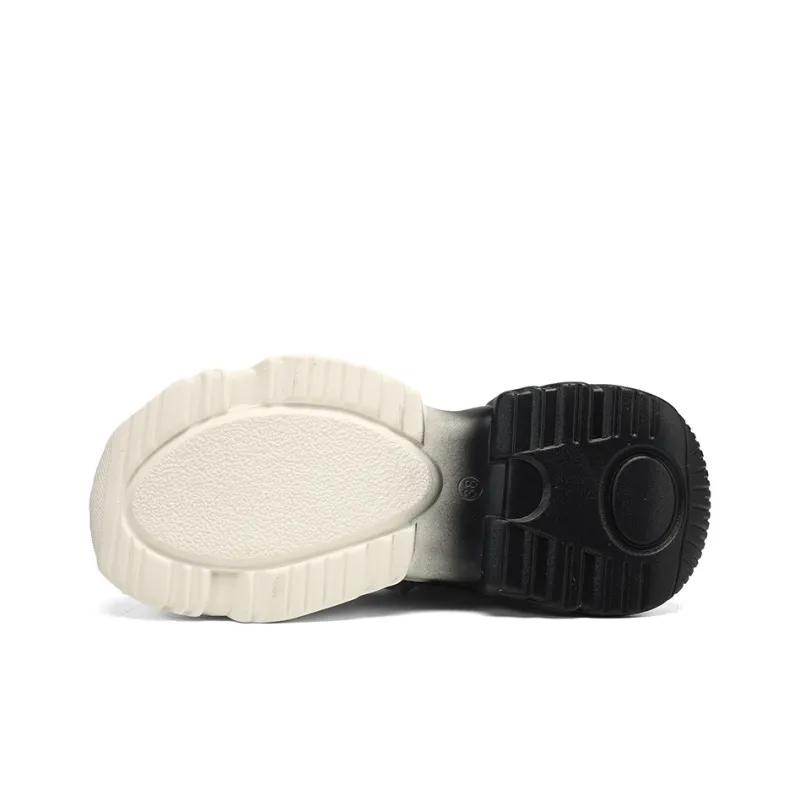 MVA Low Top Chunky Sneakers Unisex Black White-5