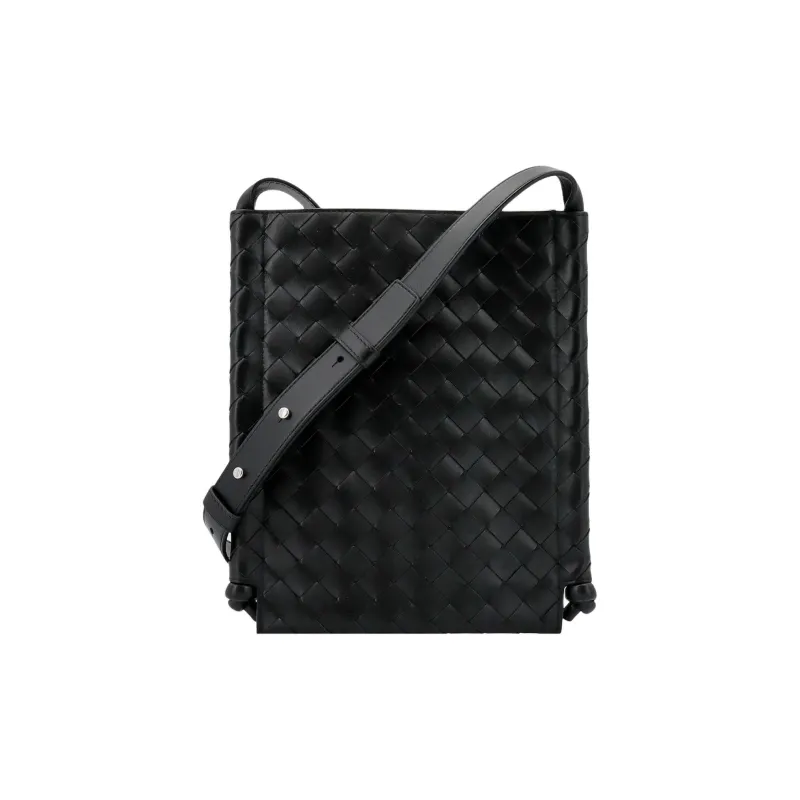 Bottega Veneta Leather Crossbody Bag Shoulder Bag Women's Black-2