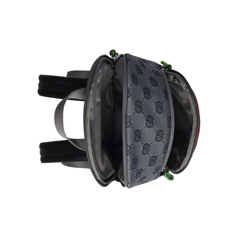 GUCCI Nylon Backpack Men's Gray & Multicolor-5