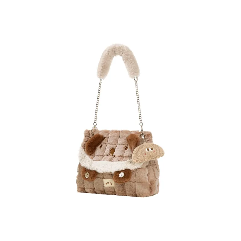 Miffy Plush Shoulder Bag Tote Bag Shopping Bag Handbag Shoulder Bag Regular Women's Ecru/Khaki-7