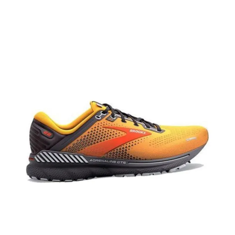 Brooks Adrenaline GTS Durable Breathable Low-Top Running Shoes Men's Orange-1
